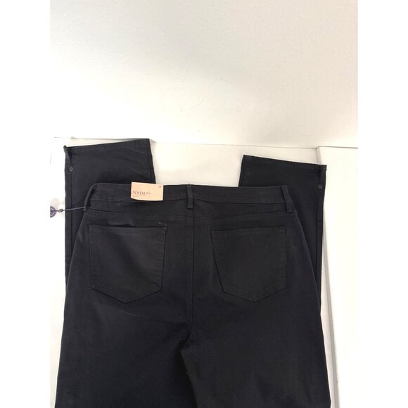 Polished Casual NYDJ Jeans 12 Sheri Slim Black Lift Tuck Ankle Slit NWT 5 Pocket - Picture 13 of 15
